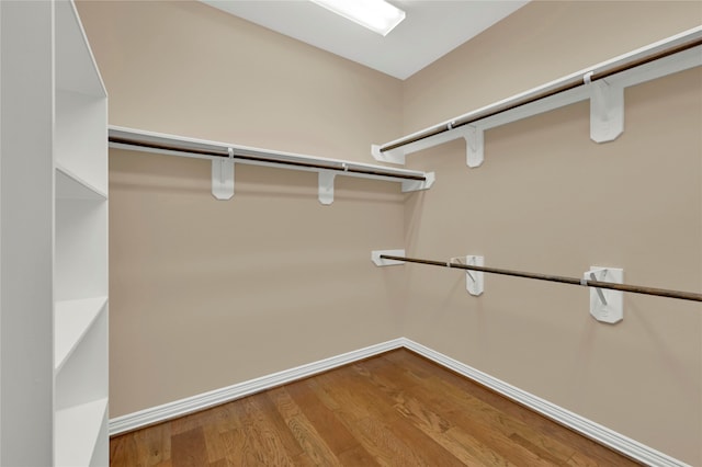 spacious closet with wood-type flooring