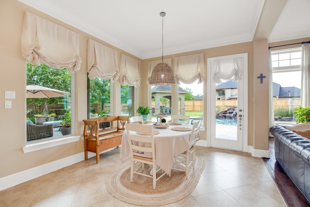 view of sunroom