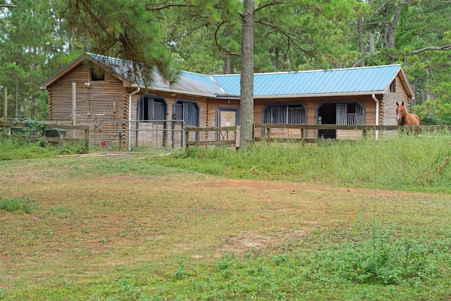 view of single story home