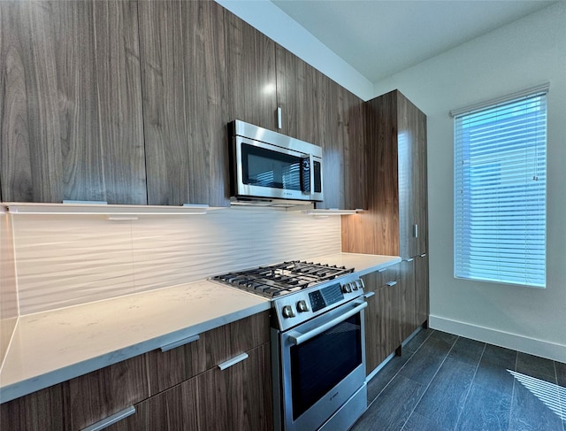 kitchen with appliances with stainless steel finishes