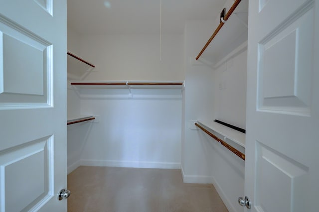 view of walk in closet