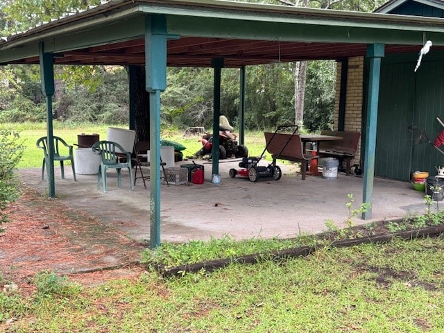 view of patio / terrace with a gazebo