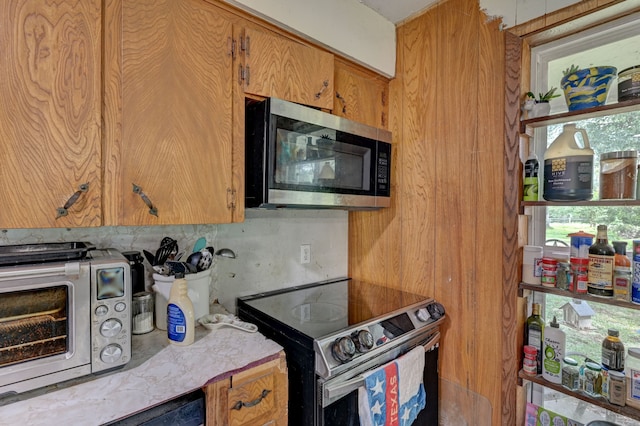 kitchen with appliances with stainless steel finishes