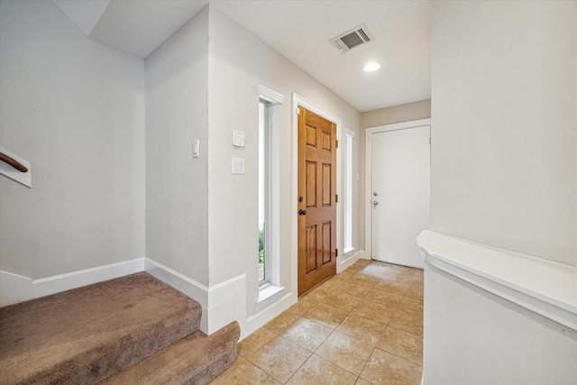 view of tiled entrance foyer