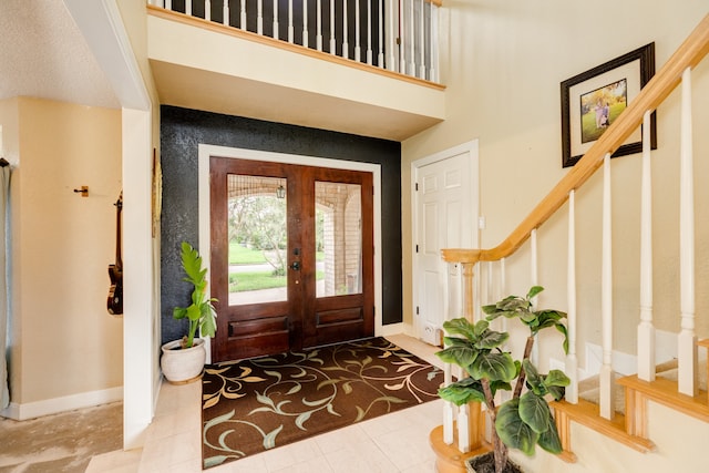 view of tiled entrance foyer