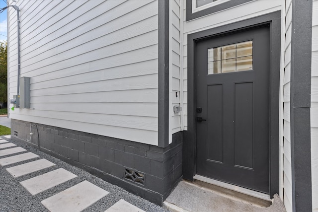 view of doorway to property