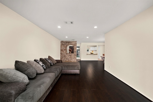 living room featuring hardwood / wood-style floors