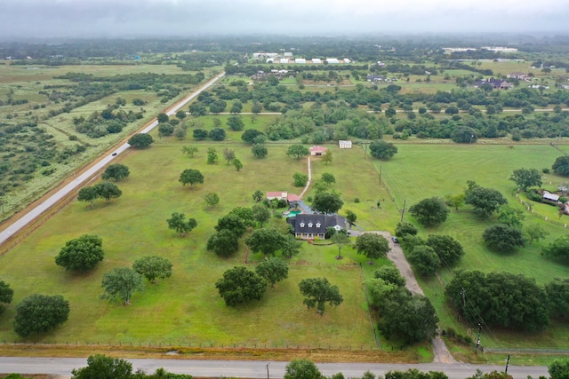 bird's eye view with a rural view