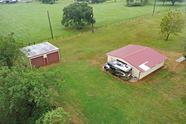 bird's eye view with a rural view