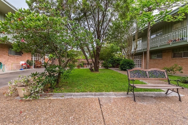 exterior space featuring a lawn