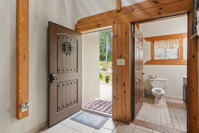 view of tiled entrance foyer