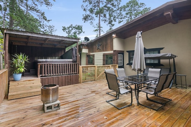 view of wooden terrace