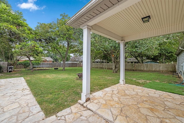 view of yard with a patio