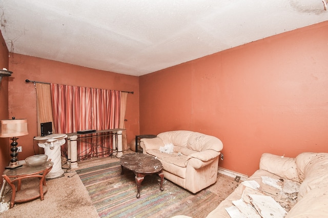 living room featuring carpet flooring