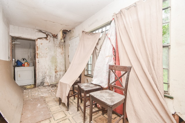 interior space featuring washer / clothes dryer