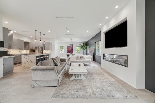 living room with a wealth of natural light