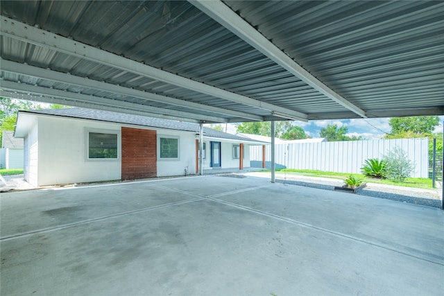 view of patio / terrace featuring a carport