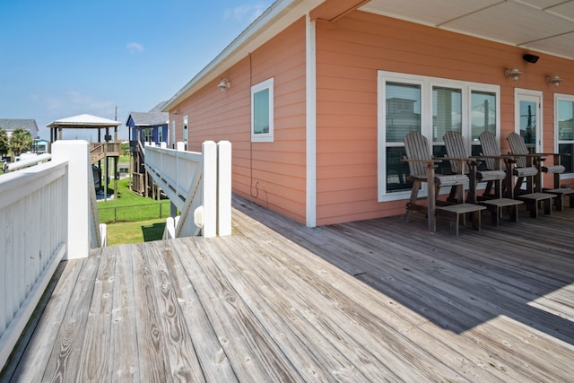 view of wooden deck