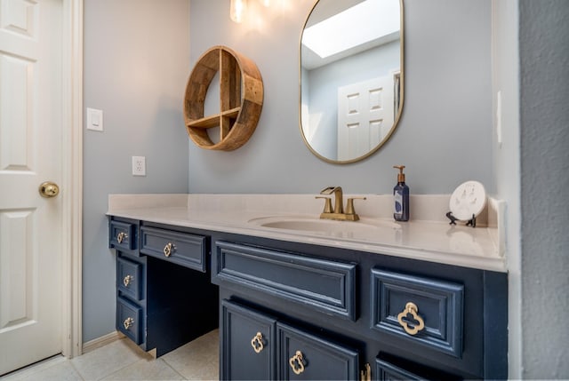 bathroom featuring vanity and tile patterned floors