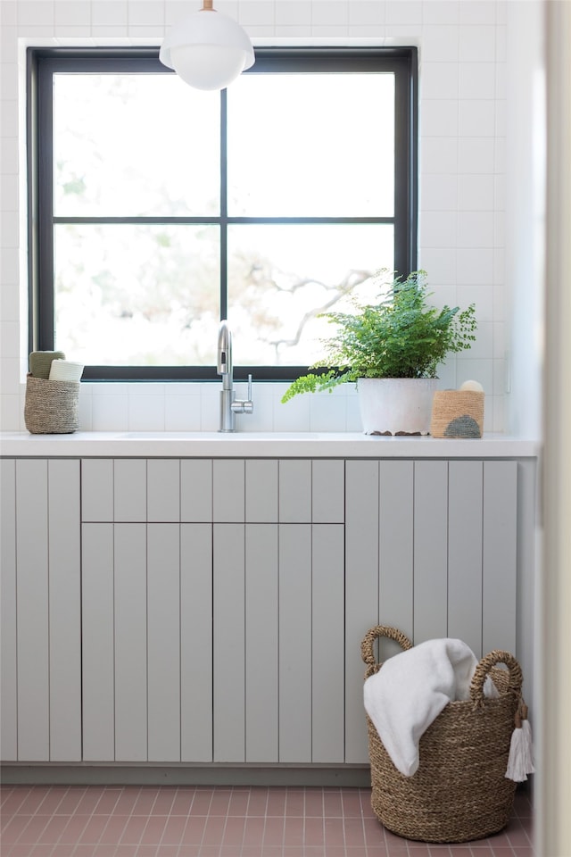 interior space with sink