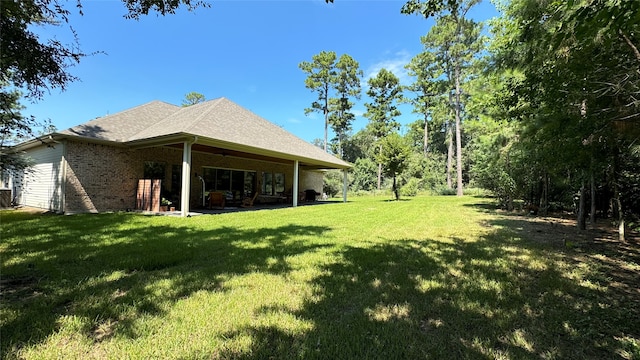 view of yard with a patio