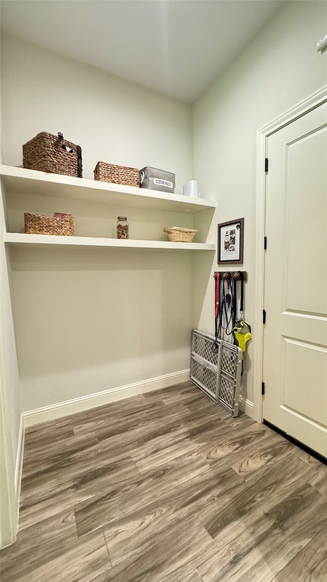 mudroom featuring hardwood / wood-style floors