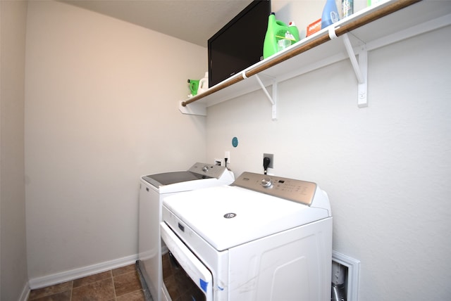 laundry room featuring separate washer and dryer