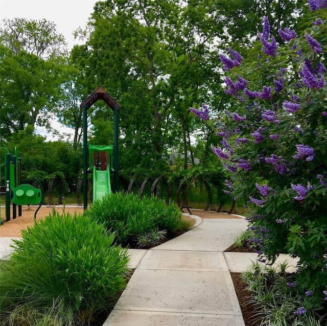 view of community with a playground