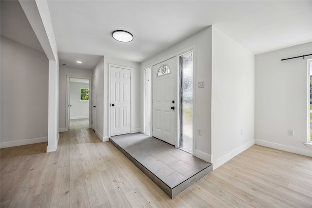 entryway featuring light hardwood / wood-style flooring