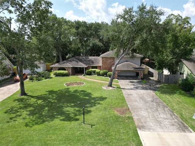 ranch-style house with a front yard