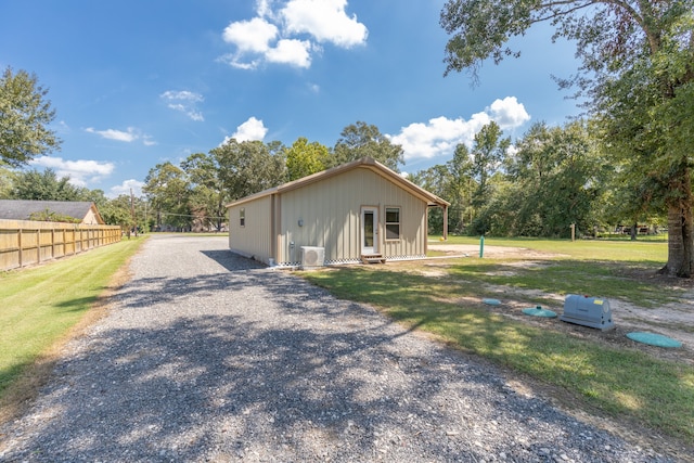 view of front of home with a front yard