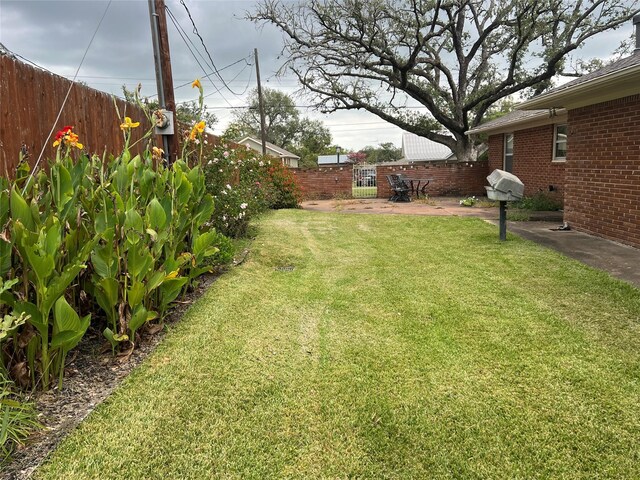 view of yard with a patio