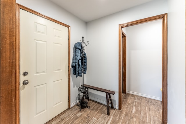 entryway featuring light hardwood / wood-style floors