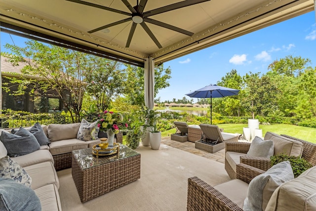 view of patio / terrace with outdoor lounge area