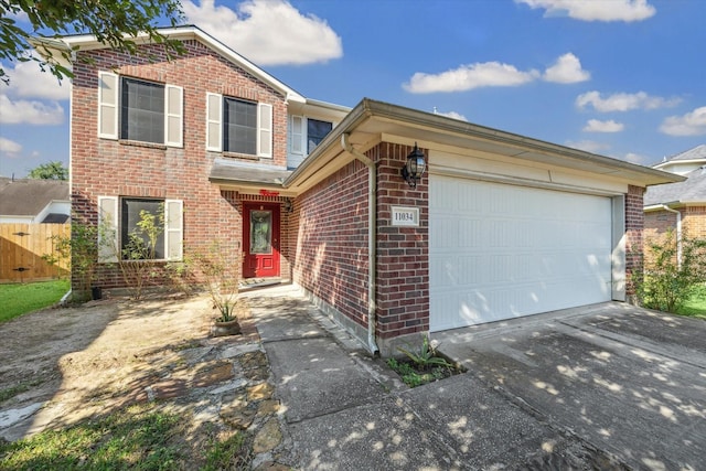 view of front of house featuring a garage