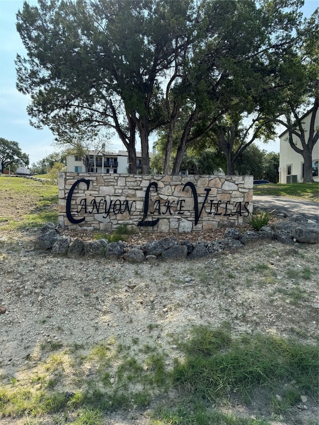 view of community sign