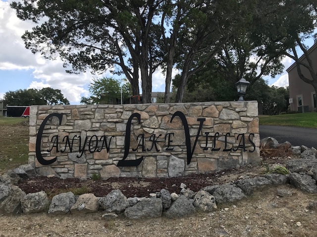 view of community sign