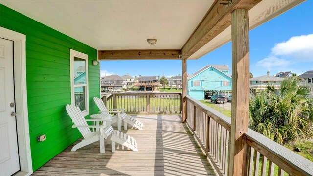 balcony featuring a porch