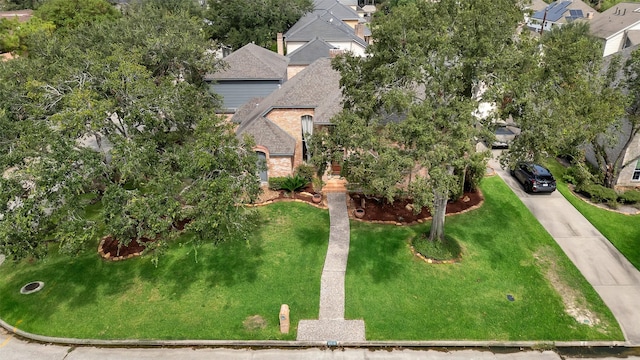 bird's eye view with a residential view
