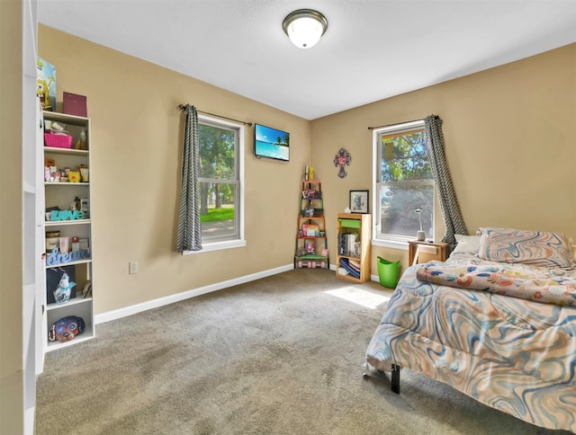 view of carpeted bedroom