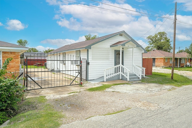 view of front of home