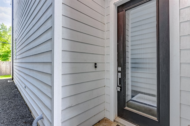 view of doorway to property