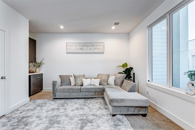 view of carpeted living room