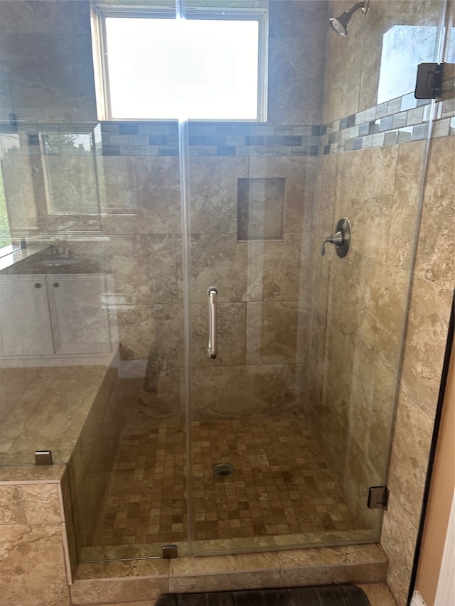 bathroom with walk in shower