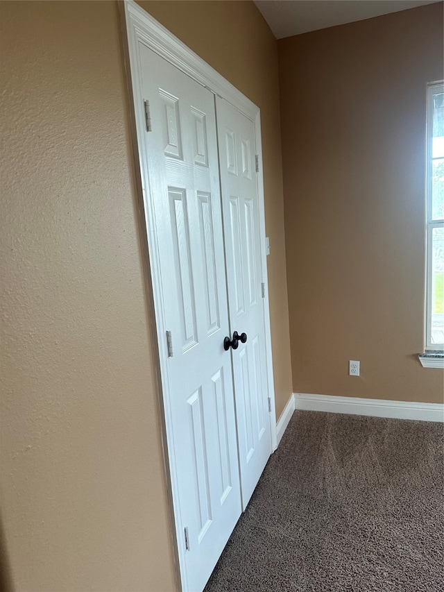 interior space featuring carpet flooring