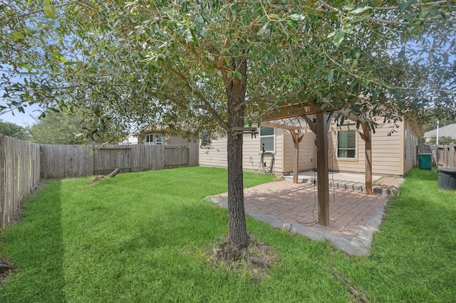 view of yard with a patio area