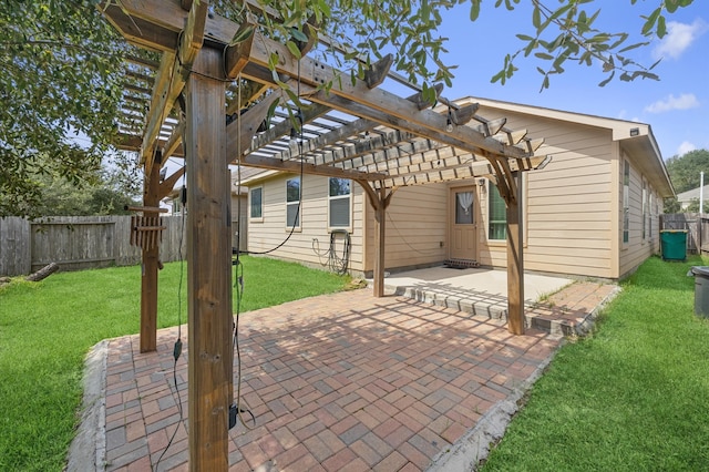 view of patio / terrace with a pergola