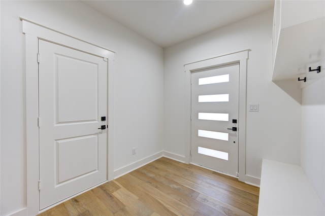 entrance foyer featuring light wood-type flooring