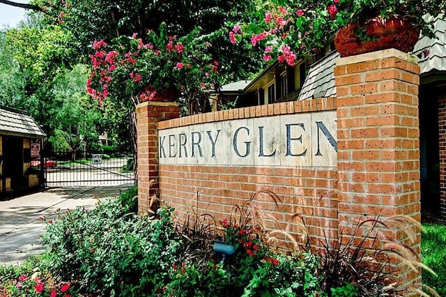 view of community sign