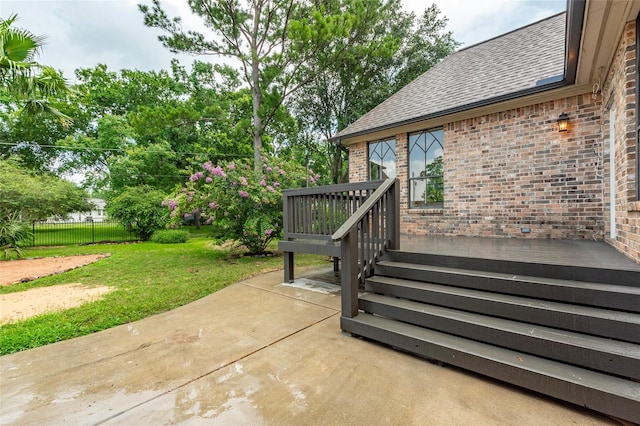 view of patio / terrace with a deck